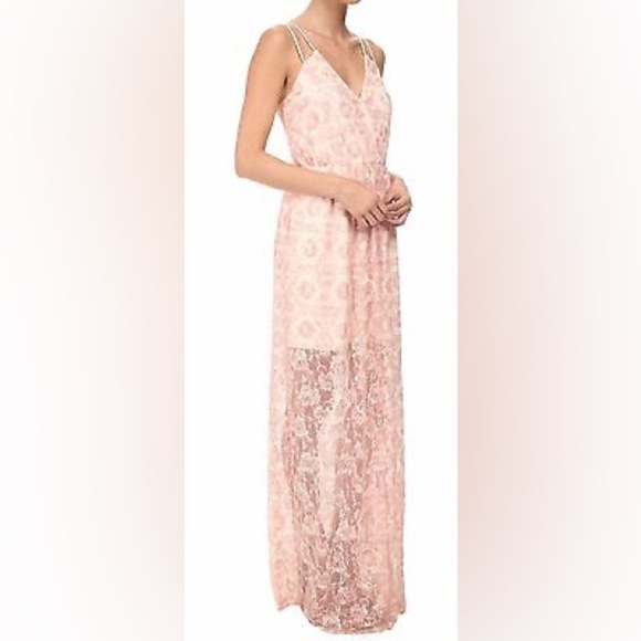 BCBGeneration Pink Lace Lena Maxi Dress - Picture 7 of 11